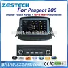 car dvd player for Peugeot 206 gps navigation radio SWC USB/SD Radio IPOD car autoparts