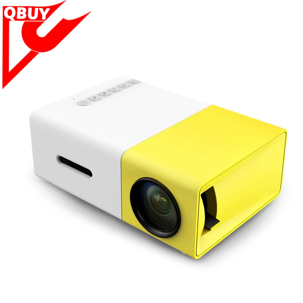 

2018 trending products portable home theater mini projector hd 1080p YG300 best selling, Yellow/black