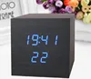 home decor wooden led clock table alarm snooze desktop clock