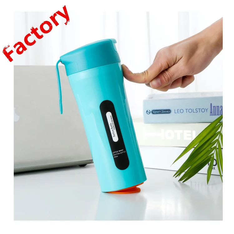 

Creative Custom Magic Cup 500ml Tumblers Double Wall Stainless Steel 304 Travel Suction Coffee Mug With Lid, White, black, blue, purple, rose red