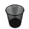 WIDENY Office supply round black metal wire mesh trash bin for trash