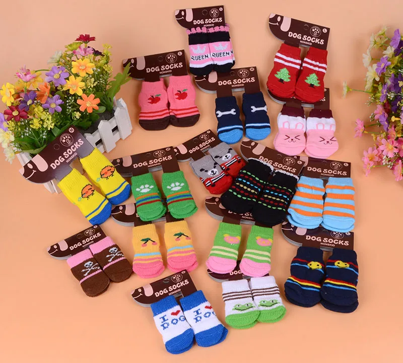 

Cute Colored cheap pet dog shoe hog sock