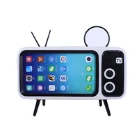 

Wireless V4.2 Retro TV Style Mini Portable Bluetooth Speaker With Phone Holder