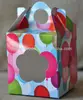 folding take away gift box with window/candy gift box/gift box for cupcake