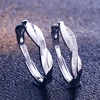 Nice Jewelry 925 Sterling Silver 0.5 Micron Rose Gold plated Twist shape love ring Couple Ring
