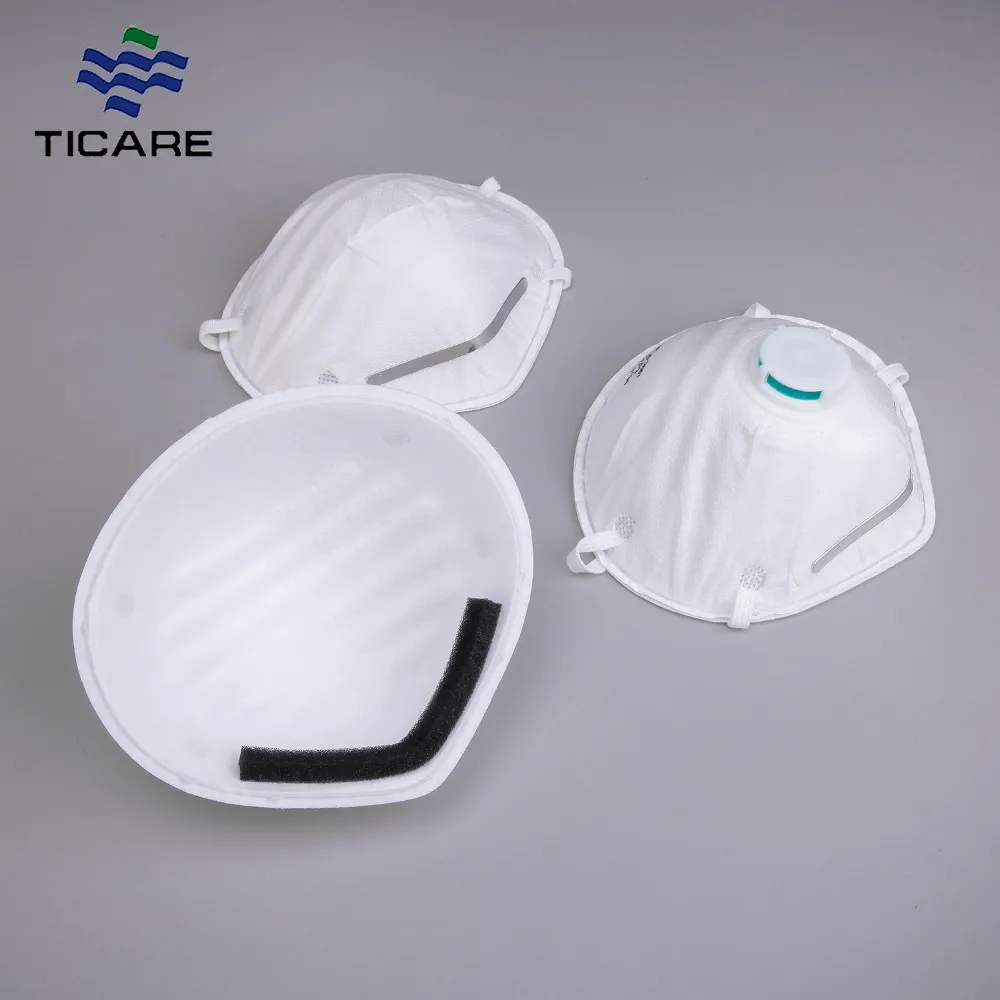 一次性 ffp2 ffp3 n95 面罩带阀或无阀