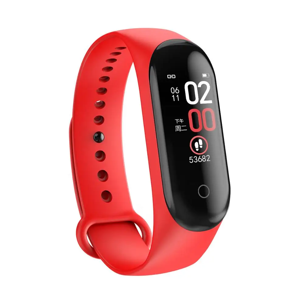 

Smart Band Health Fitness Tracker Watch M4 Smart Bracelet with Heart Rate Monitor Calories Call Reminder
