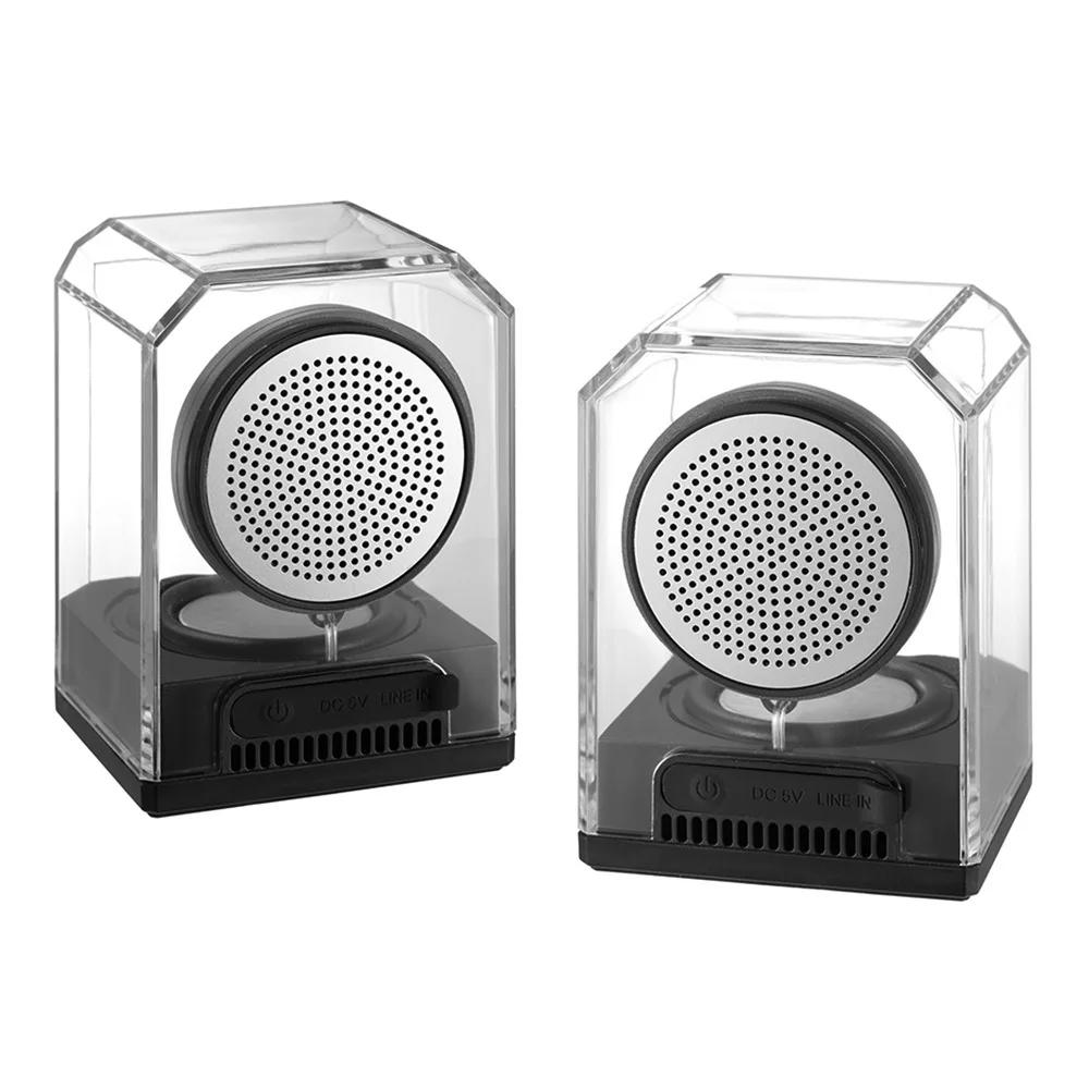 

New BTS-628 Outdoor Waterproof Portable Acrylic Transparent Wireless TWS Interconnect Bluetooth Speaker