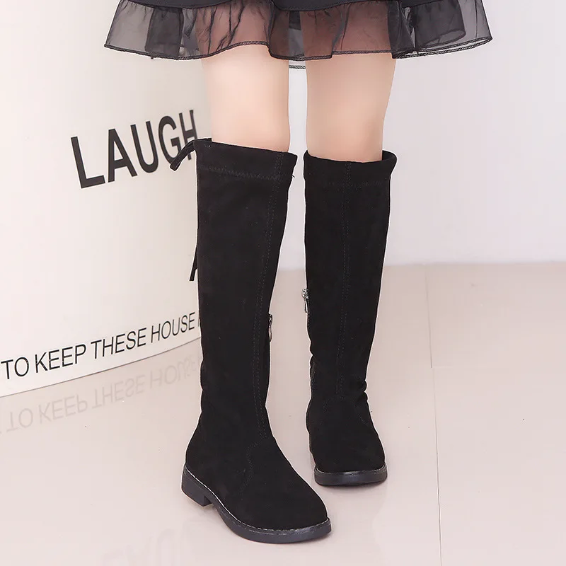 
Girls Knee Boots Shoes Princess Children High Boots New Winter Rubber Boots 