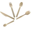 Disposable dinnerware biodegradable utensils tray wooden cutlery
