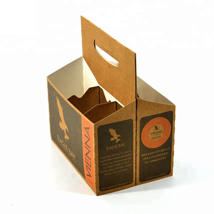 Bottle Carrier Corrugated Folding 6 Pack Beer Can Holder Buy Beer Can