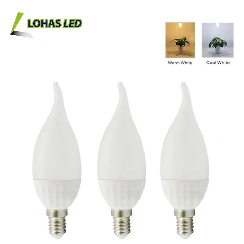 UK Market LED Candle Light Bulb E14 3W 5W LED Bulb with CE RoHS