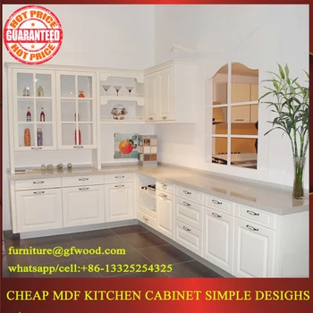 2017 New Factrory Outlet Mdf Modular Kitchen Cabinet Simple
