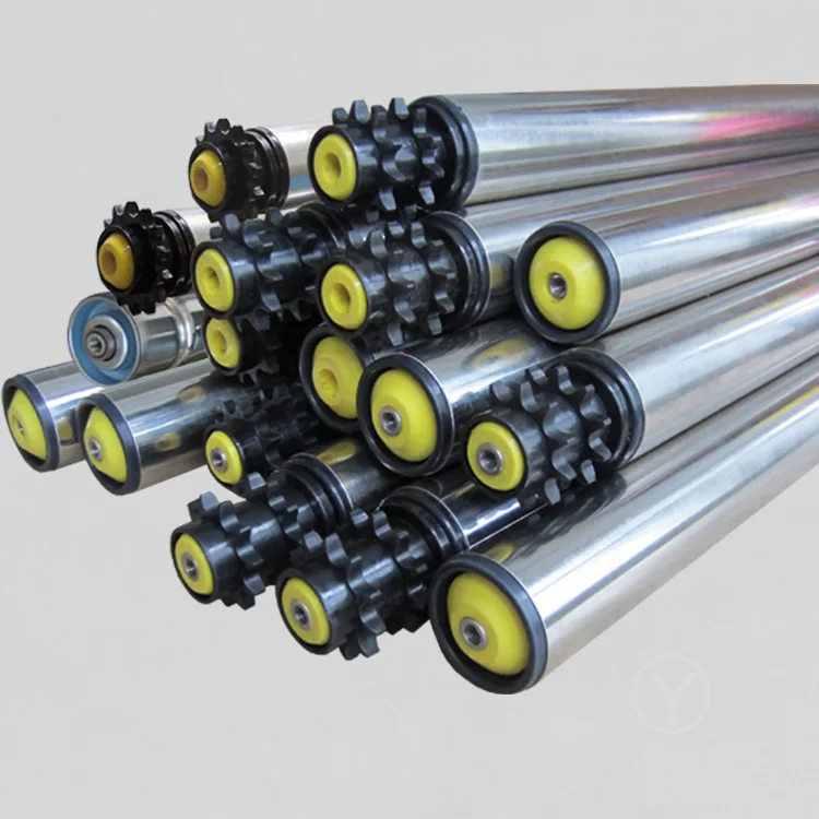 High Load Capacity Powered Conveyor Rollers With Single Sprocket Head