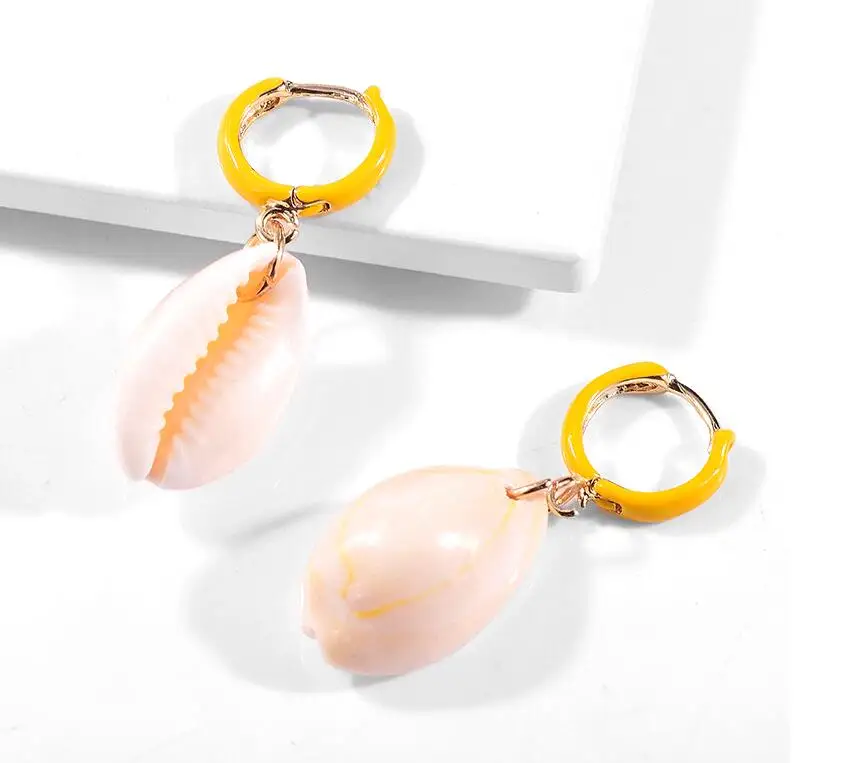 

2019 New Summer Shell Earrings Drop Natural Shell Earrings For Women Jewelry Gifts, Red