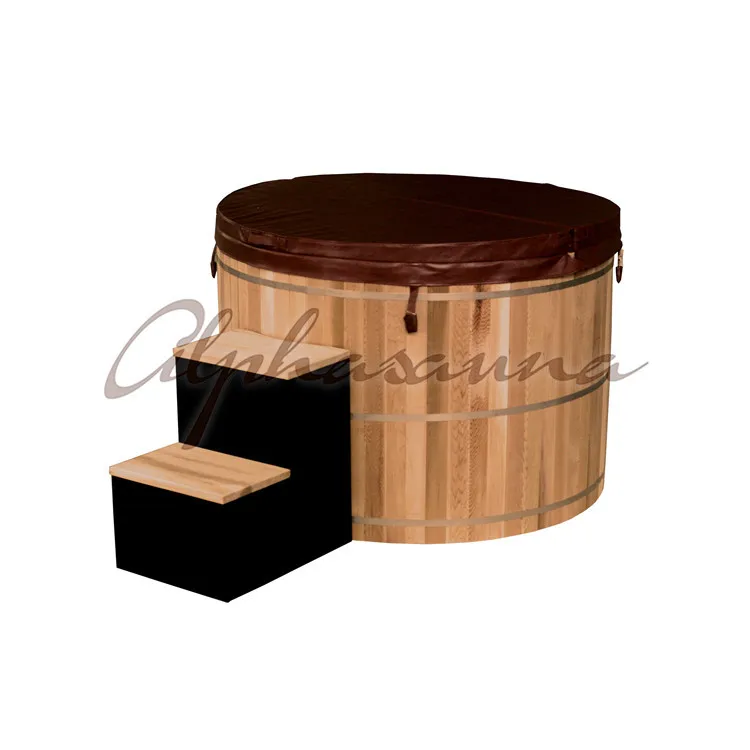 Electrical Wooden Barrel Hot Tub With 3kw Heater,Water Pump And Filter System. Clear Canadia Red