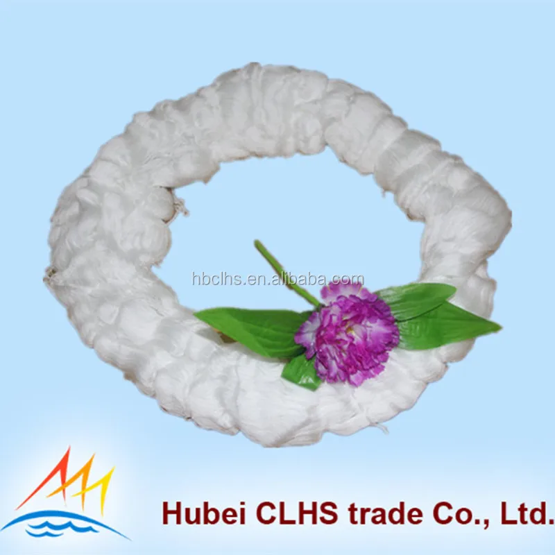 
White hank yarn 30s/2 100% polyester high bulk yarn 