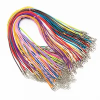

18in/2.0mm DIY Jewelry Making Mix Color Waxed Necklace Cord with Lobster Claw Clasp necklace accessories