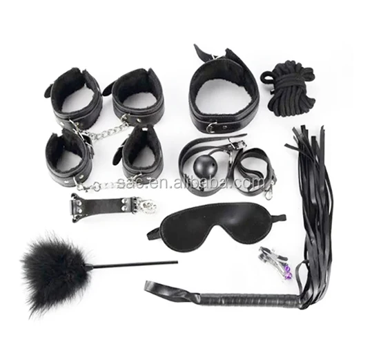 Sex Toy Sexy Slave Leather Bed Sm Fetish Bondage Kit 10pcs Fetish