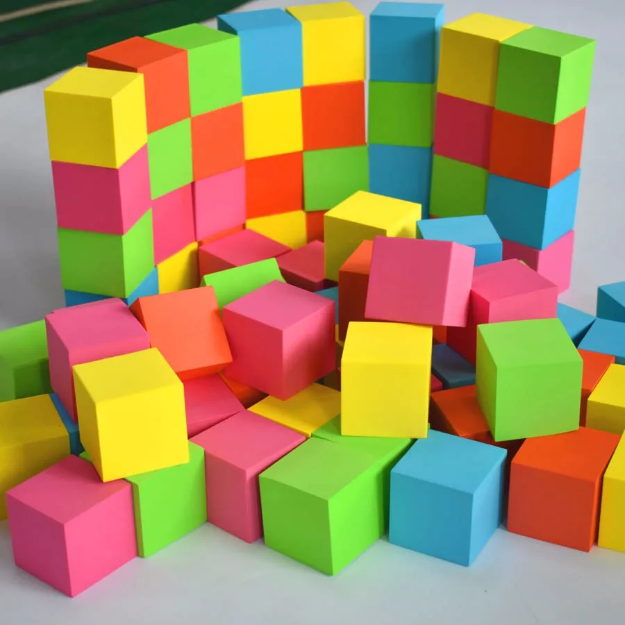 定制软多彩 eva 泡沫立方体为孩子教育玩具