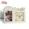 Wood Picture White Clock Photo Frame