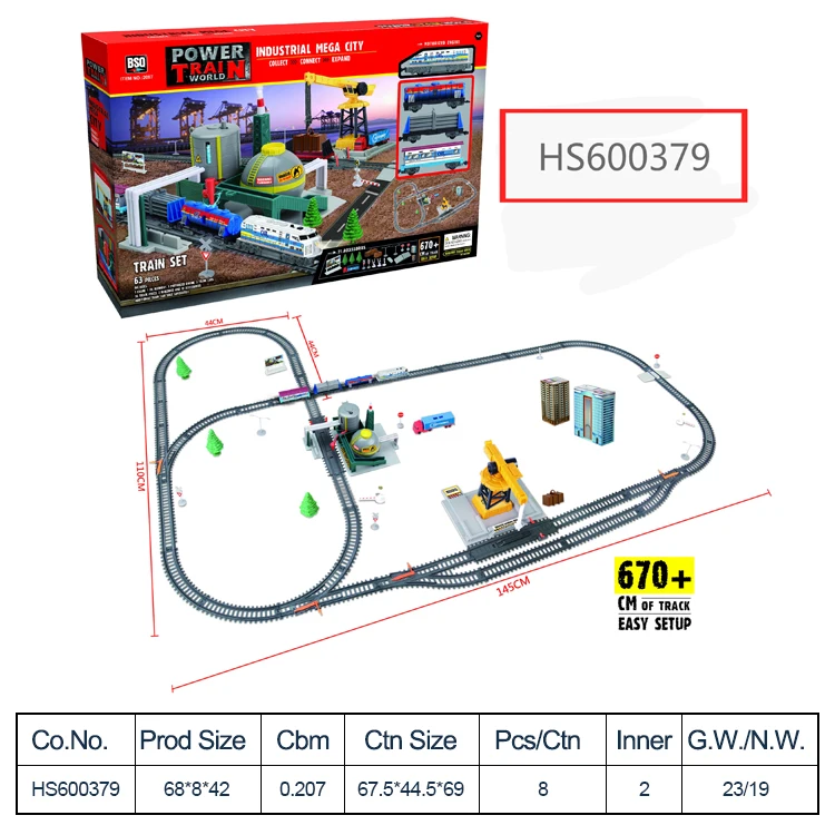 HS600379, HUWSIN toy,  Top Quality Plastic Train Sets Building Toy for kids