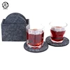 round wool felt drink cup coaster set