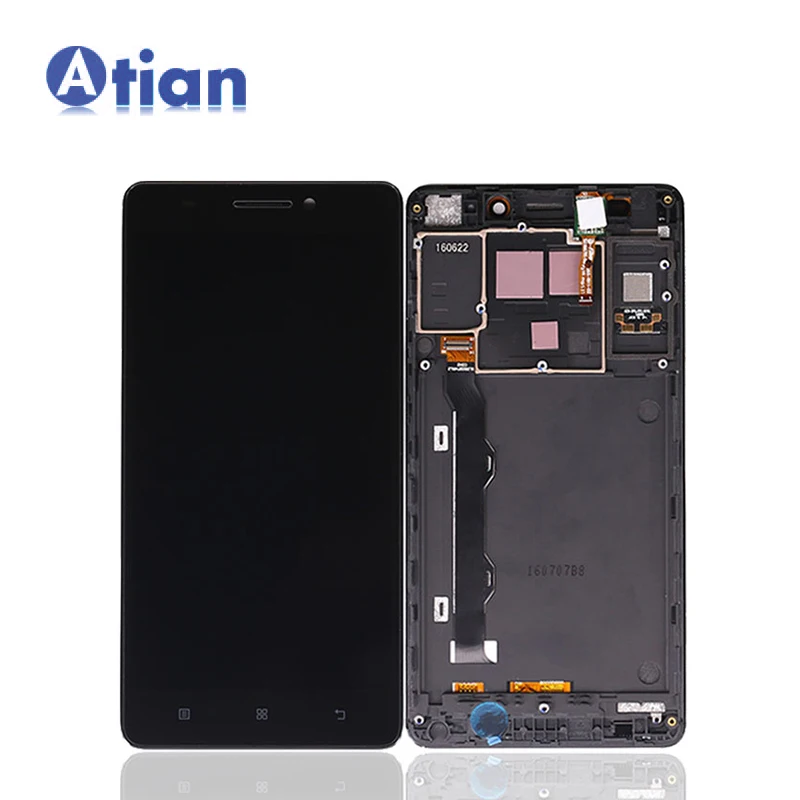 

For Lenovo K3 Note LCD Touch Screen Digitizer with Frame Assembly Replacement Parts 5.5 LCD K50 K50-T5 K50a40, Black gold