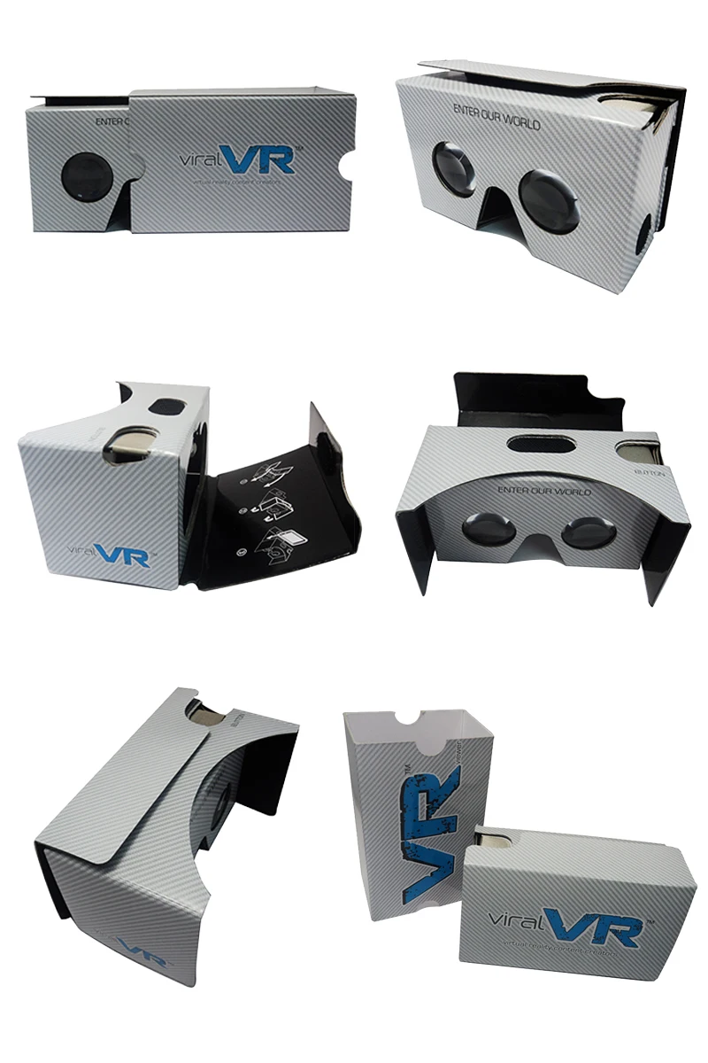 Smartphone Virtual Reality Google Cardboard 2.0 VR 3D Glasses Brand VR Cardboard for Promotion