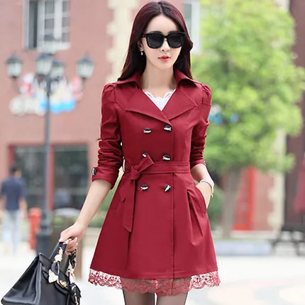 elegant winter stylish ladies belted khaki women t