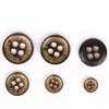 Engraved Logo Sew on Damage Effect Metal Button for Garment
