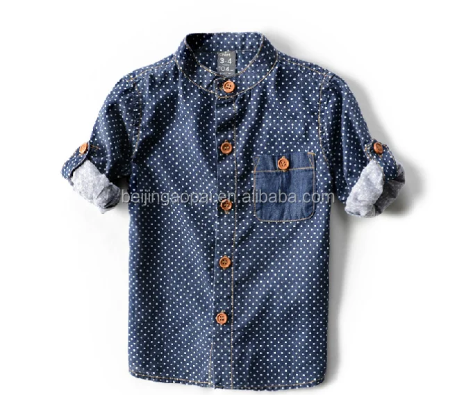 
2020 China manufacturers wave point new style name brand casual boys shirts 