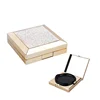Custom cosmetic square powder cushion compact case with mirror