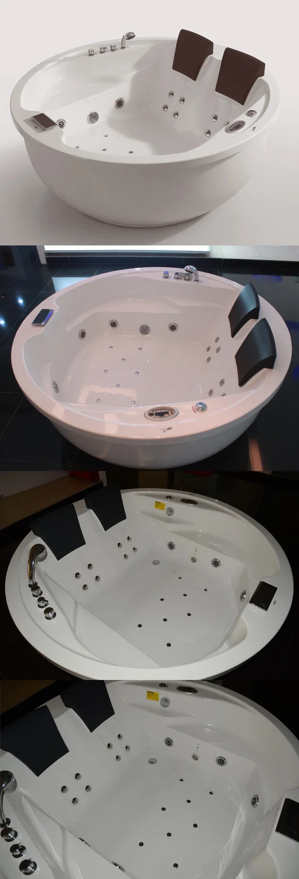 Hsb1574 Double Round Whirlpool Tub/ Freestanding Whirlpool Bathtub/ Circle Massage Bathtub