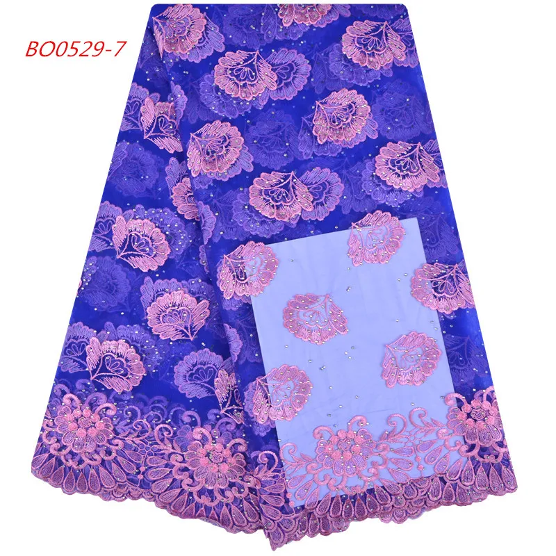 

Blue Tulle Lace French African 3D Flower Fabric Bridal Lace Fabric For Wedding Lace Fabric 1234, Cupion