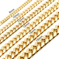 

Amazon Hot Selling Gold Cuban Link Chain For Jewelry Making