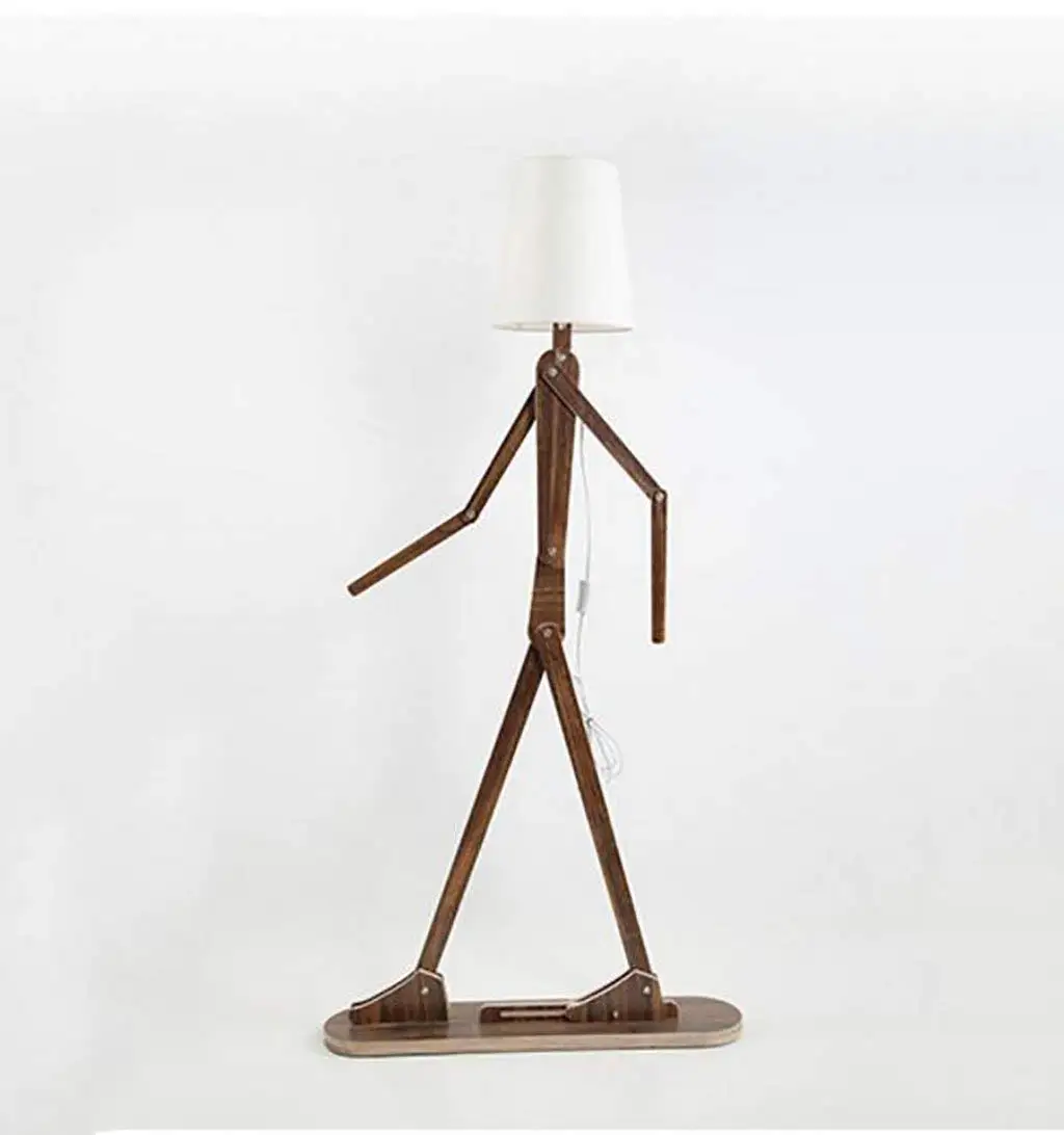 Deco 79 89563 Designer Teak Wood Metal Table Lamp 31 H 31 H Benzara