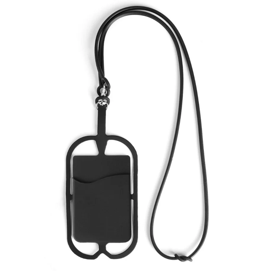 Oem Silicone Mobile Phone Lanyard Holder With Card Wallet - Buy ...
