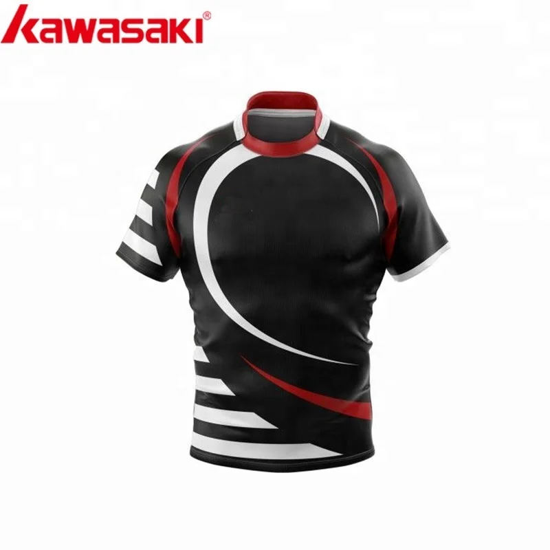 

100% polyester sublimation printing custom blank rugby jersey, Customized color