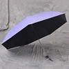 Mini dot pattern print 3 folding umbrella with black vinyl coated handle