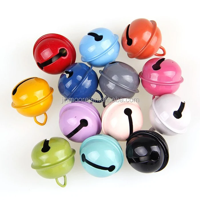 
MJB01 Decoration Pet Pendants Key Crafts Colorful Jingle Bells With Bead 