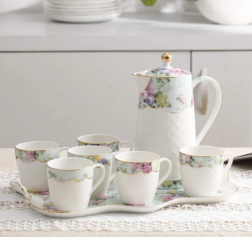 Premium Pakistani Porcelain Tea Coffee Set Grace Wholesale Ceramic Tea