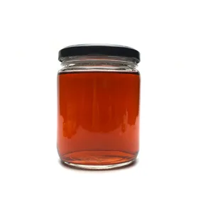 Image of Cheap price 500ml round storage glass honey jar with lid