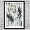 Original Semi Abstract Canvas Wall Art Modern Landscape Oil Paintings Black and White