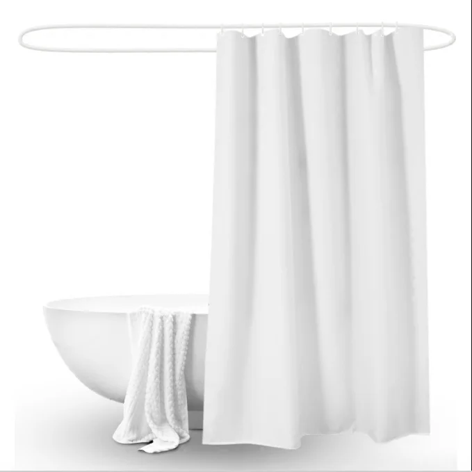 

Manufacturer Pure White waterproof polyester Shower Curtain, Plain pure white