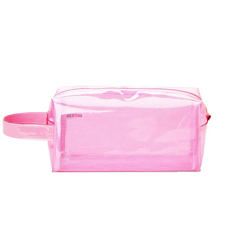 2019 Fresh Pink Lady Clear Pvc Cosmetic Bag Handling Toiletry Pouch ...