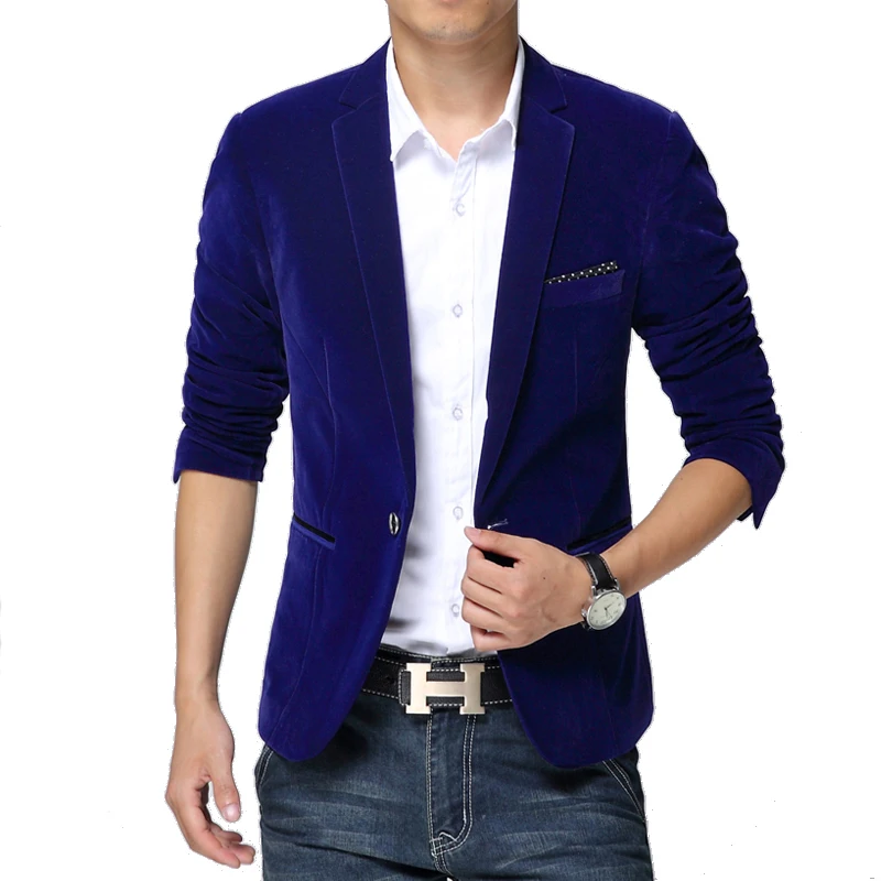Синий пиджак с футболкой мужской