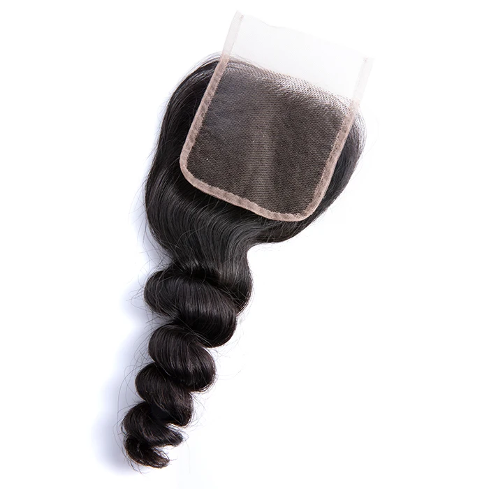 

GS hai Swiss lace 4x4 5x5 6x6 Closure Human Hair Top quality hot selling with baby hair, Color #1b