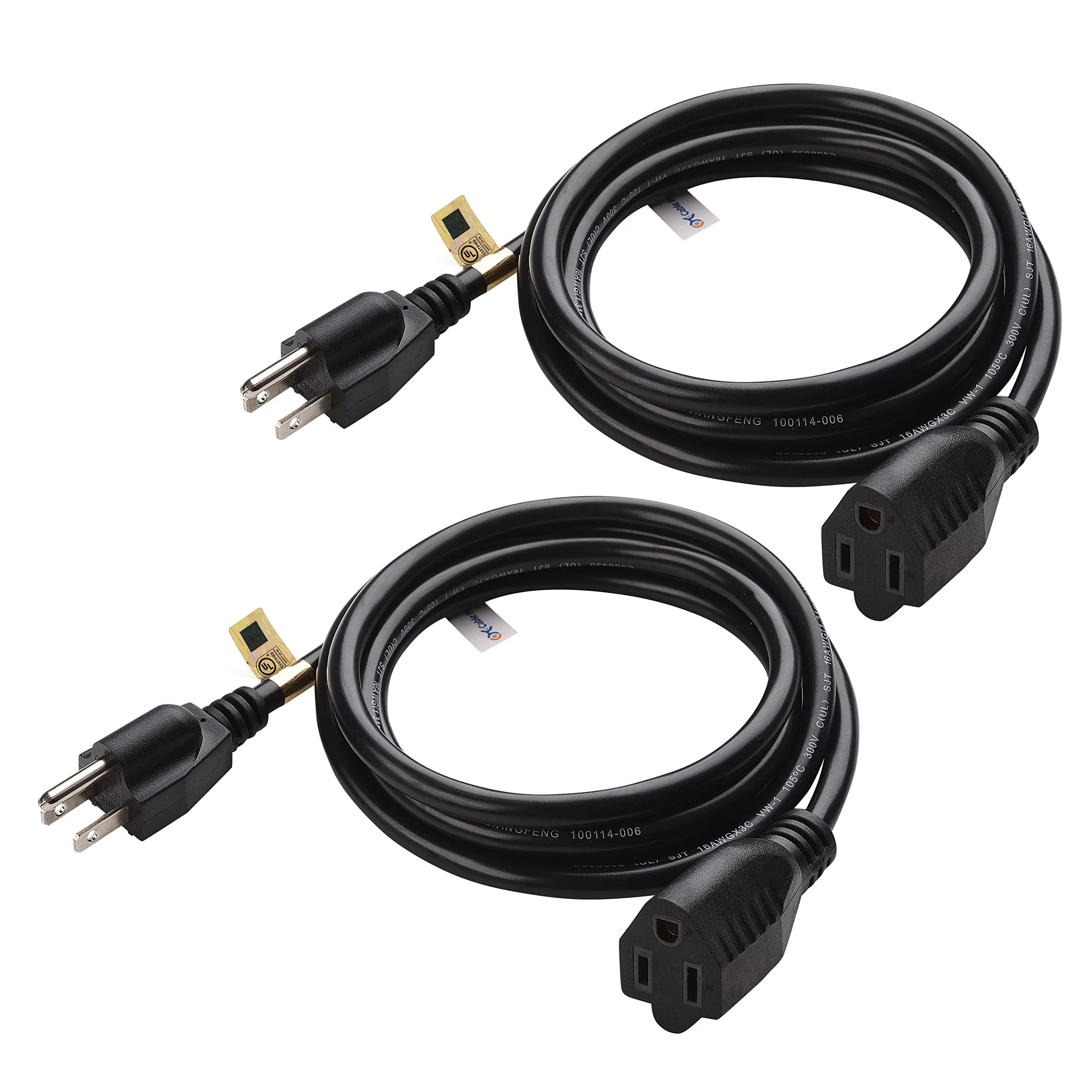 6 Feet Power Cable NEMA 5-15P to Angled IEC C13 Cable Matters 2-Pack 16 AWG Low Profile Right Angle Power Cord