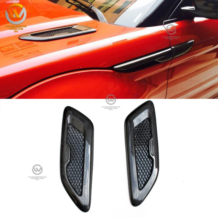 Car Imitation Hood Air Vent Outlet Wing Trim For Land Rover Discovery4 2010-16